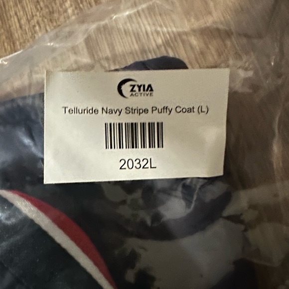 BNWT - Zyia Telluride Navy Stripe Coat - Large - Picture 4 of 6